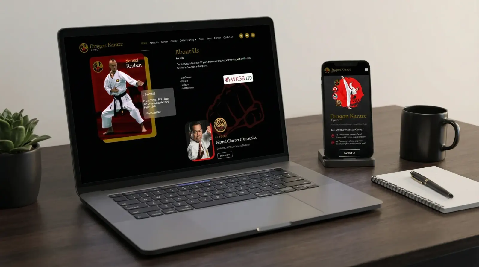 Dragon Karate Cymru — Mobile